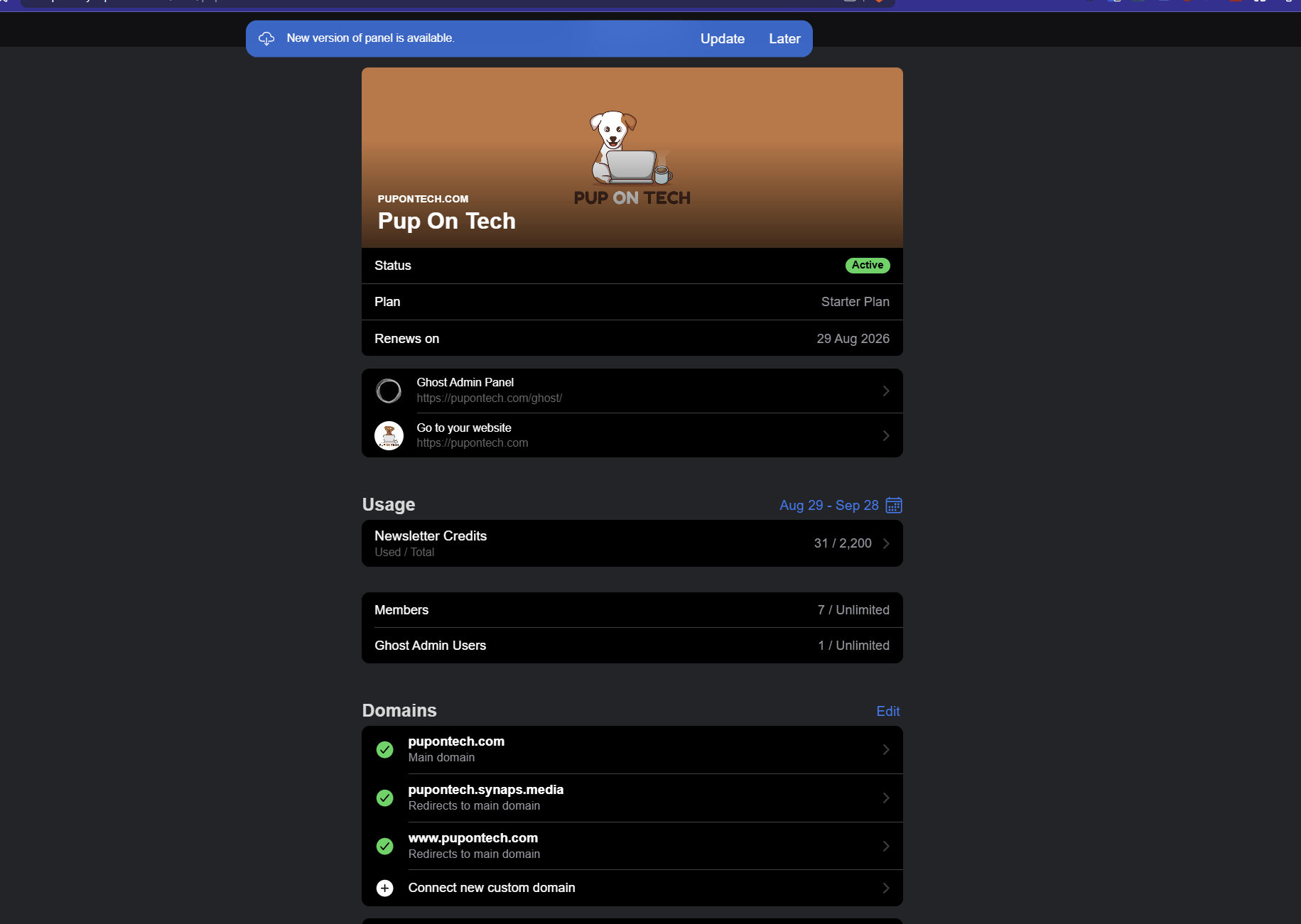 Blog Update: Moved to Ghost